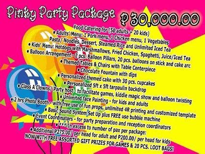 party packages manila.